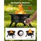 Black 19-Inch Propane Fire Pit 53,000 BTU Portable Gas Firebowl with Grill